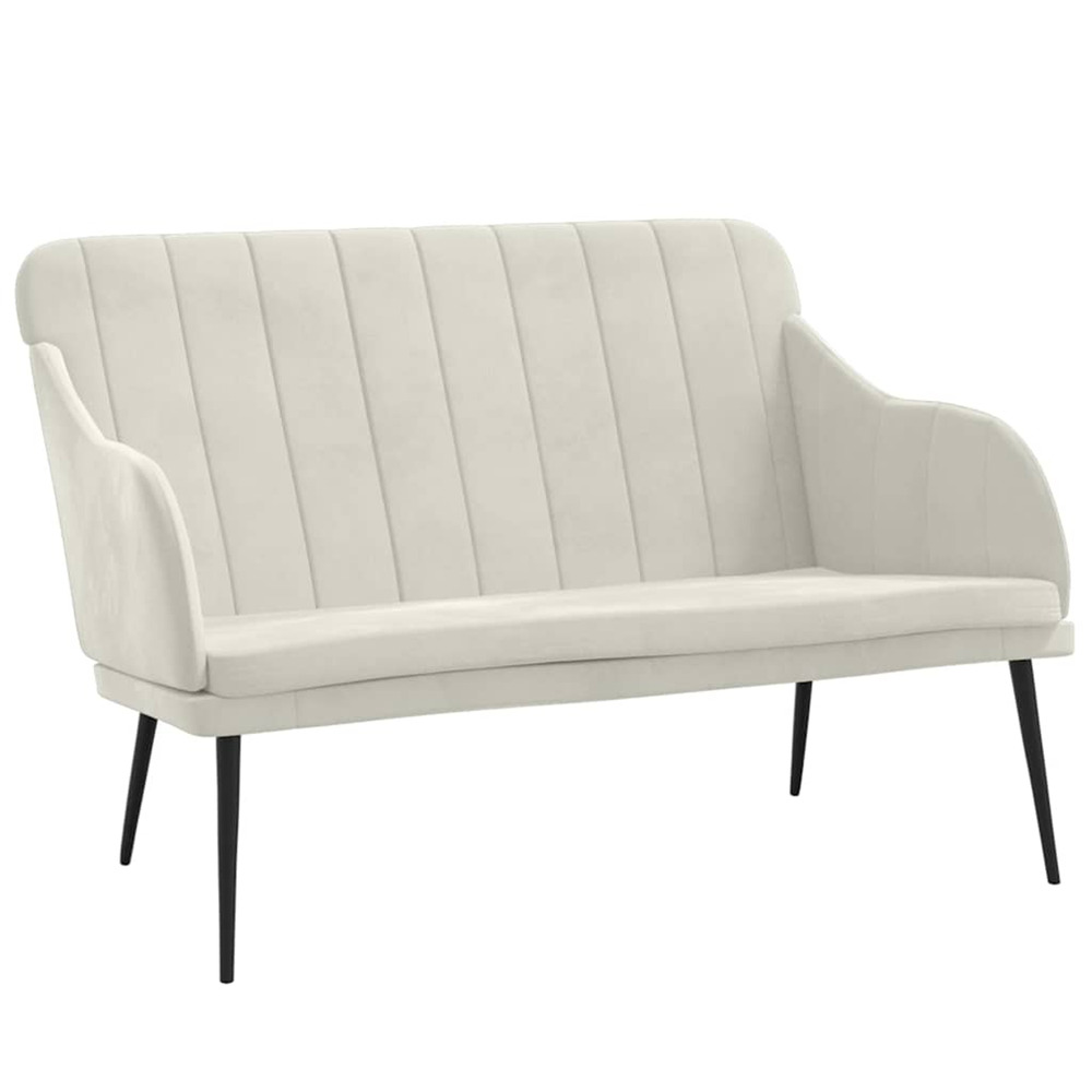 Banc crème 110x76x80 cm velours