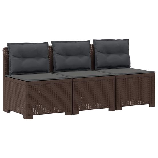 Canapé de jardin 3 places avec coussins look rattan 3 place pp