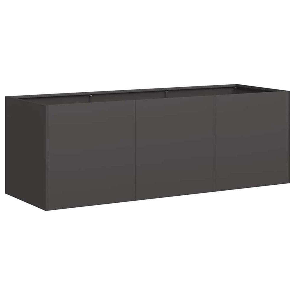 Jardinière d'extérieur noir 120x40x40 cm acier laminé à froid