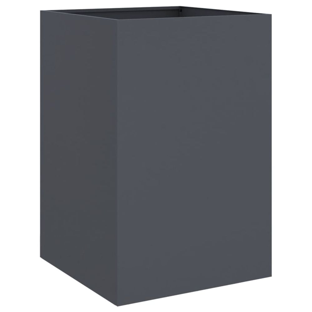 Jardinière d'extérieur anthracite 52x48x75 cm acier