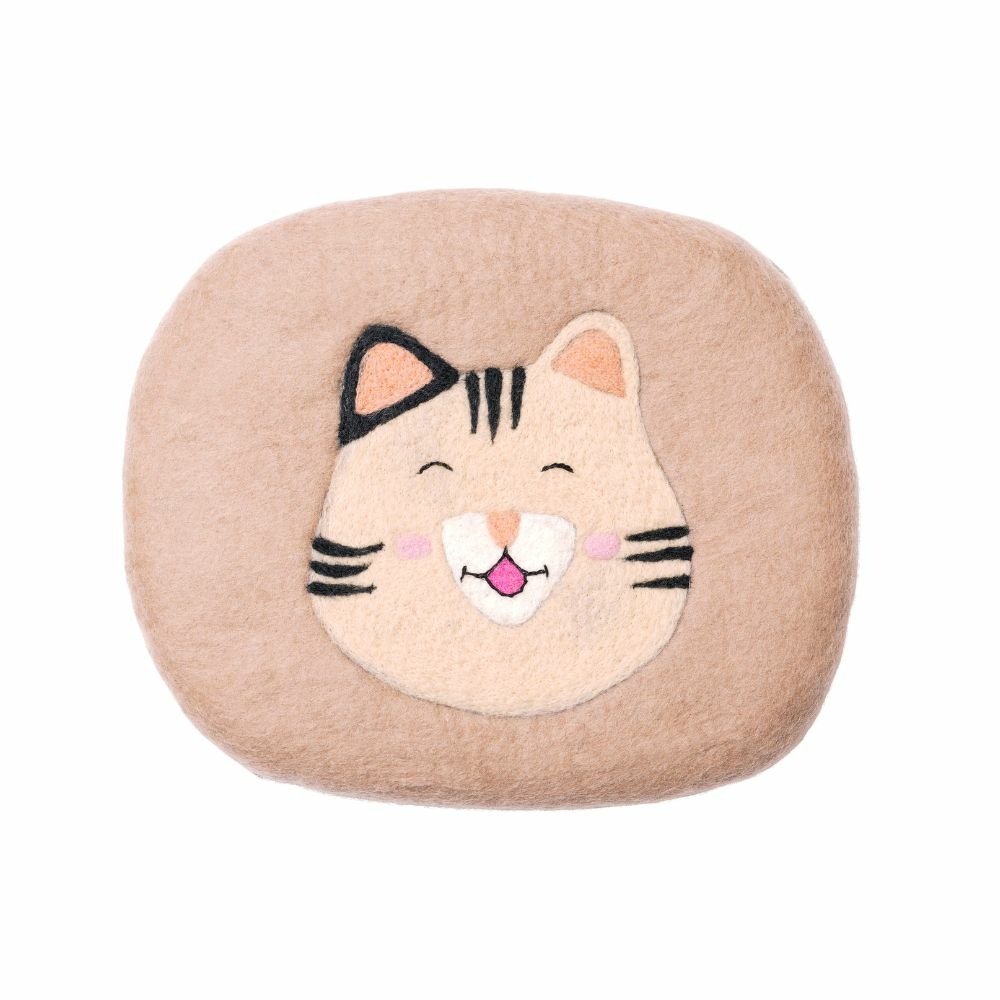 Coussin pour chat en feutre de laine doux Yeti-joy