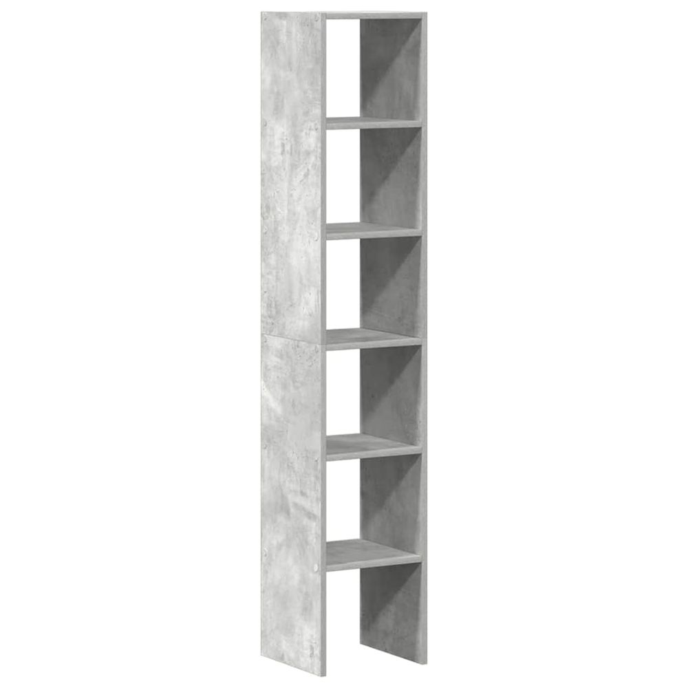 Bibliothèques 2 pcs empilable gris béton bois d'ingénierie