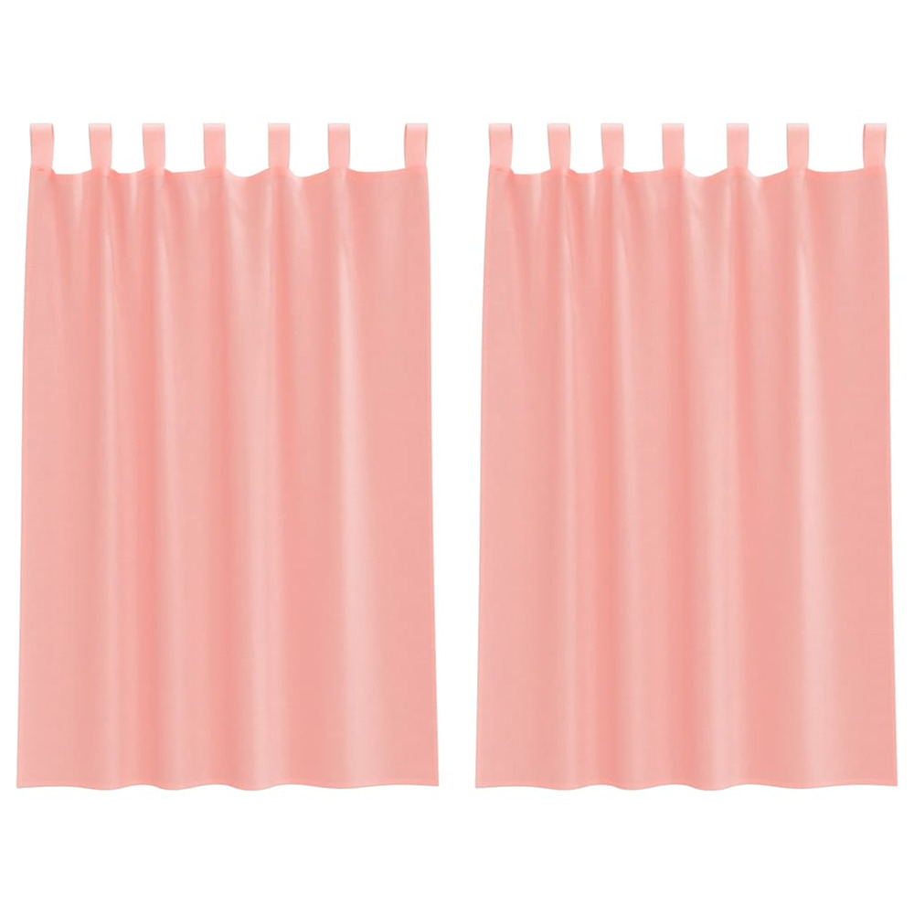 Rideaux en voile avec boucles 2 pcs rose 140x175 cm