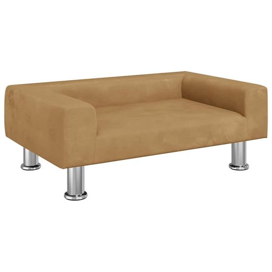 Lit pour chien marron 70x45x26,5 cm velours