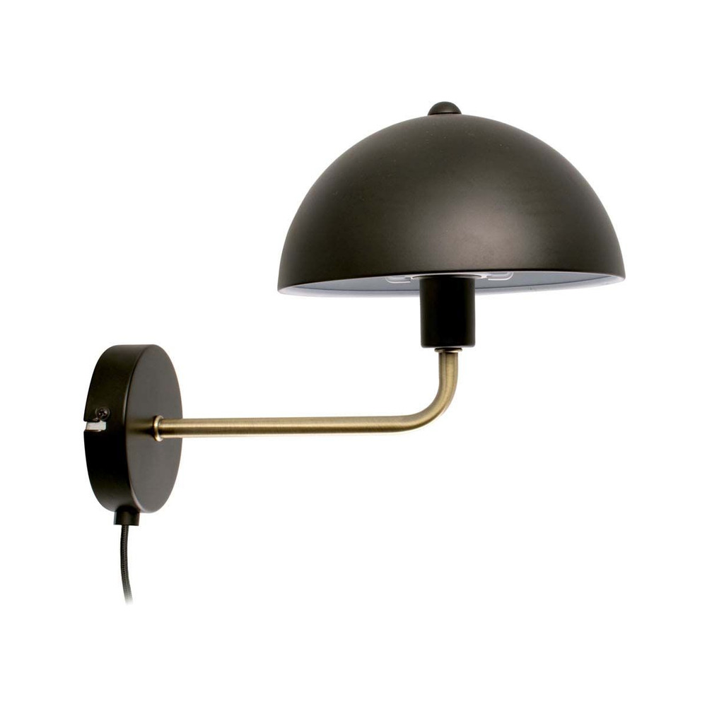 Applique murale en métal bonnet noir