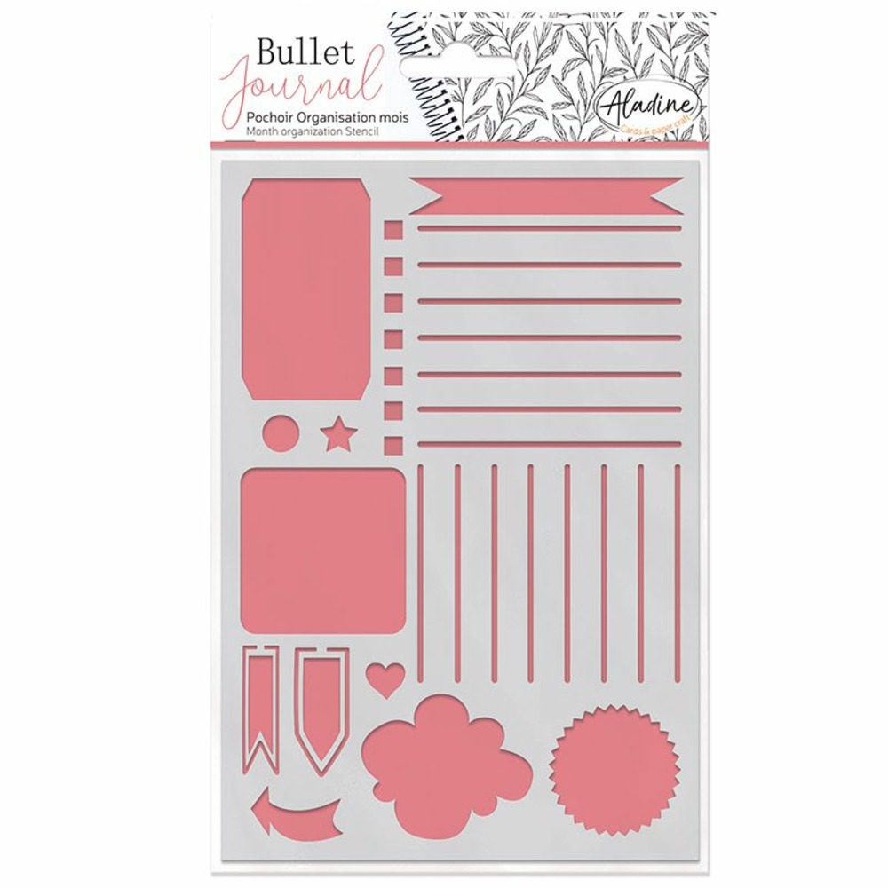 Pochoir pour agenda - organisation mois