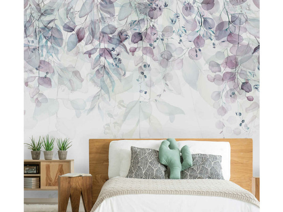 Papier peint premium - gentle touch of nature violet 400 x 280 cm - artgeist