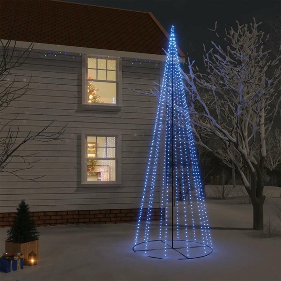 Arbre de noël cône 732 led bleues 160x500 cm