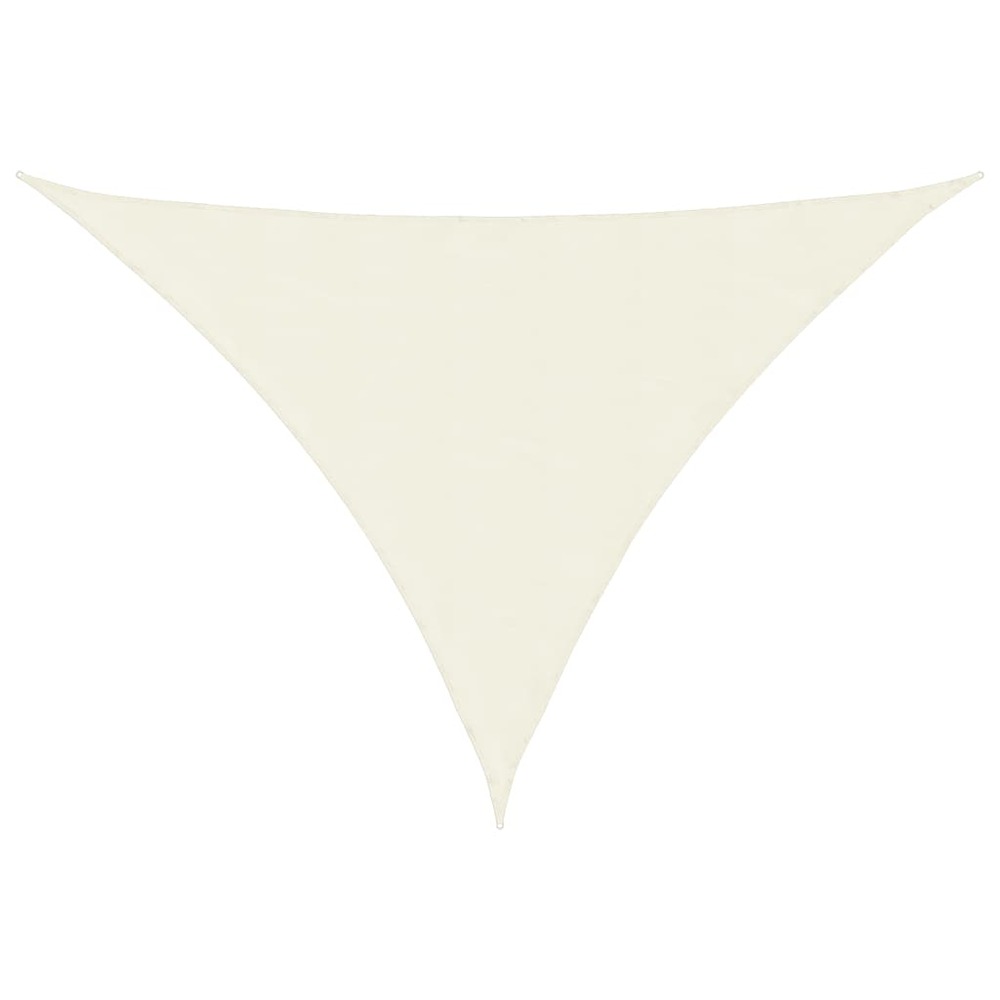 Voile de parasol tissu oxford triangulaire 3,5x3,5x4,9 m crème