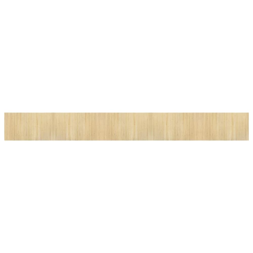 Tapis rectangulaire naturel clair 60x500 cm bambou
