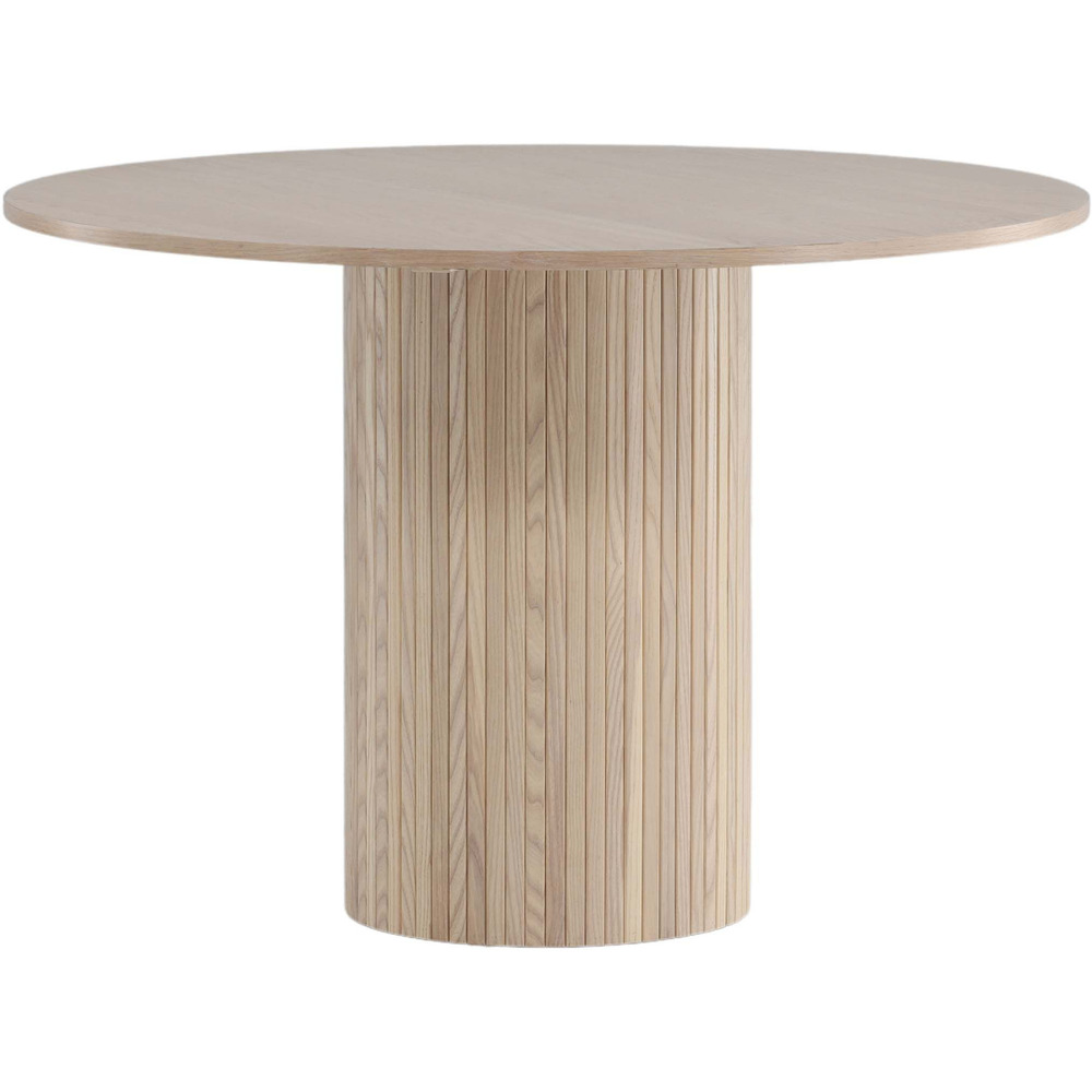 Table ronde en mdf bianca 110 cm naturel