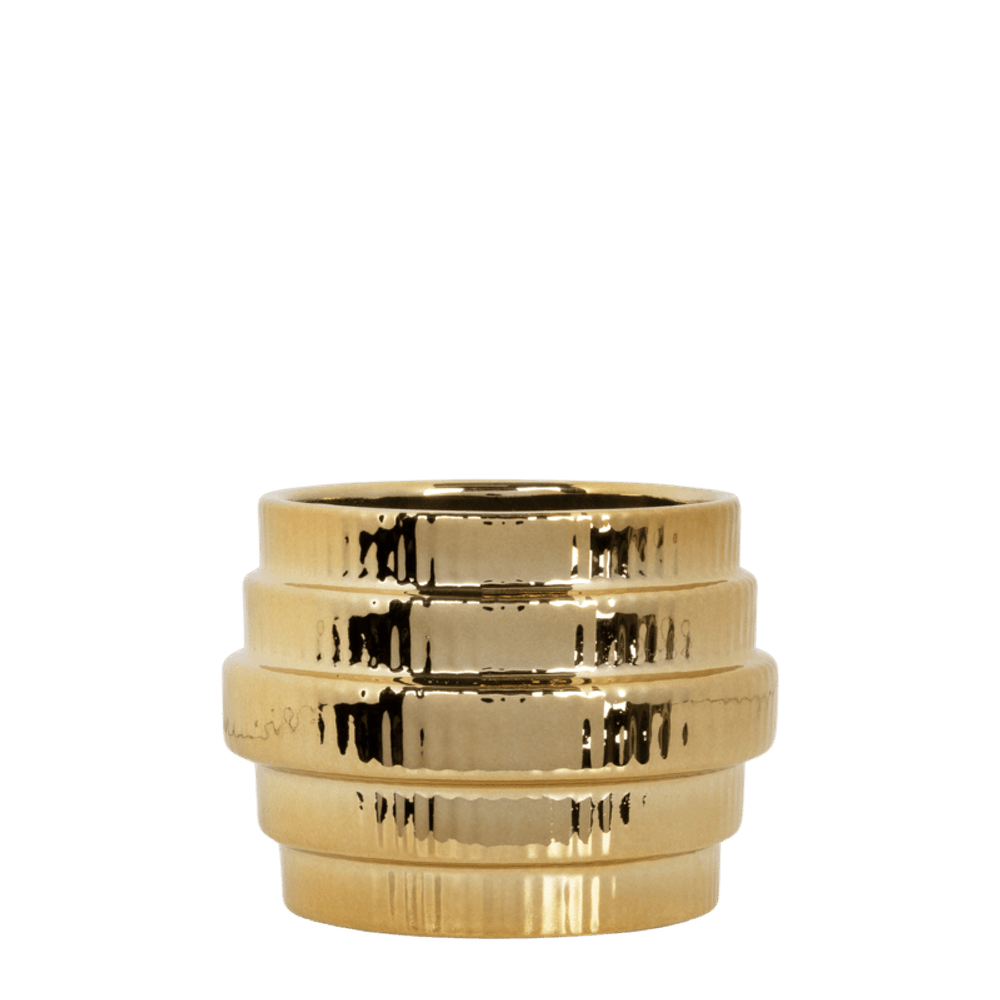 Cache-pot allure empire brillant doré - ø6 cm