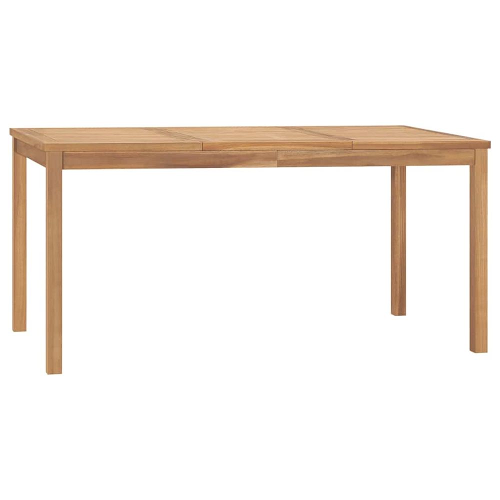 Table à dîner de jardin 160x80x77 cm bois de teck solide