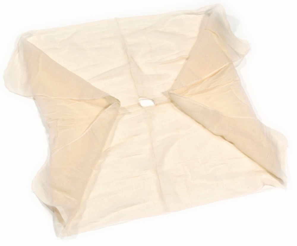 Gaze coton ecrue avec trou 80x80cm - guialto