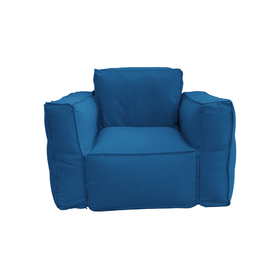 Canapé salon de jardin modulable 90x75x65cm bleu