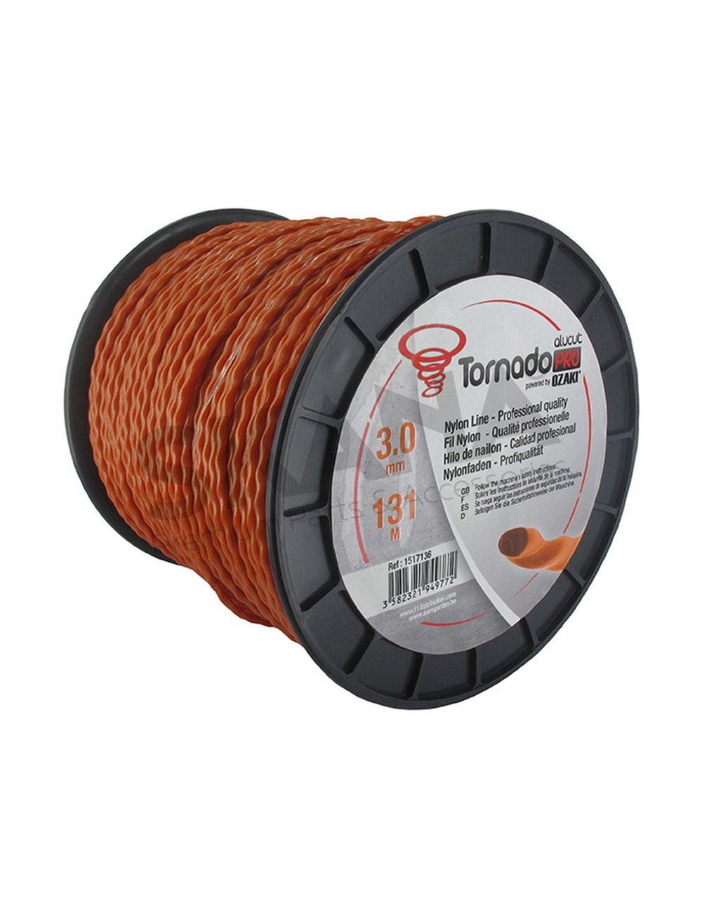 Bobine fil nylon copolymère ozaki tornado alu - longueur: 131m, ø: 3,00mm.