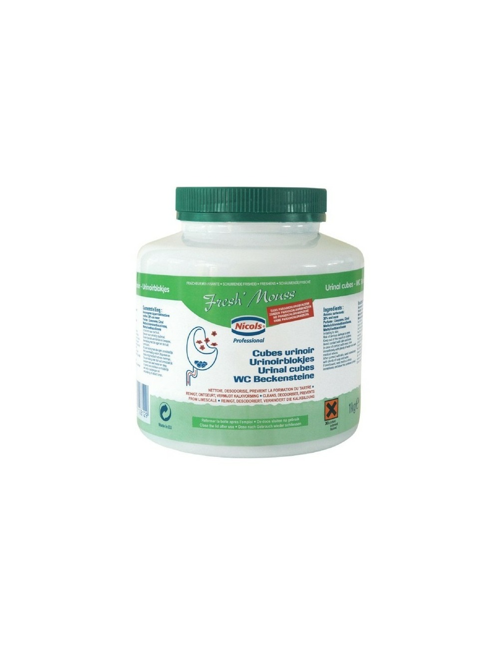 Cube urinoir fresh'mouss-pot 1 kg - bloc 30 g