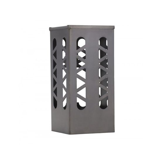 Cheminée de jardin rectangulaire tanana 56x28x60 cm en acier