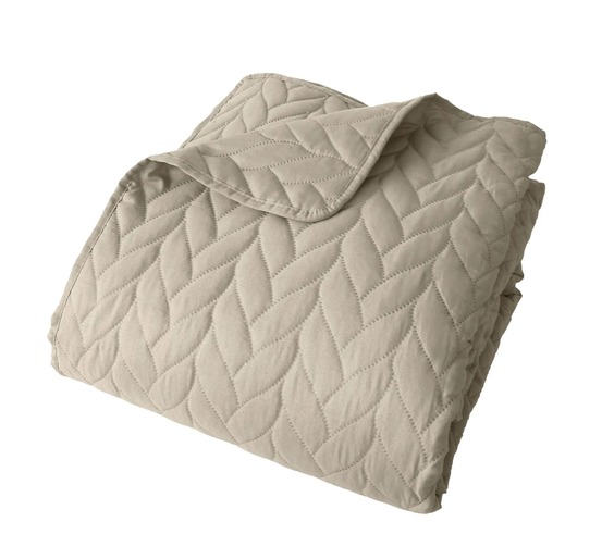 Couvre-lit en microfibre effet tresse