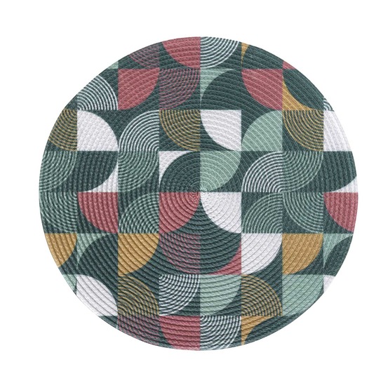 Set de table rond geo rythmo