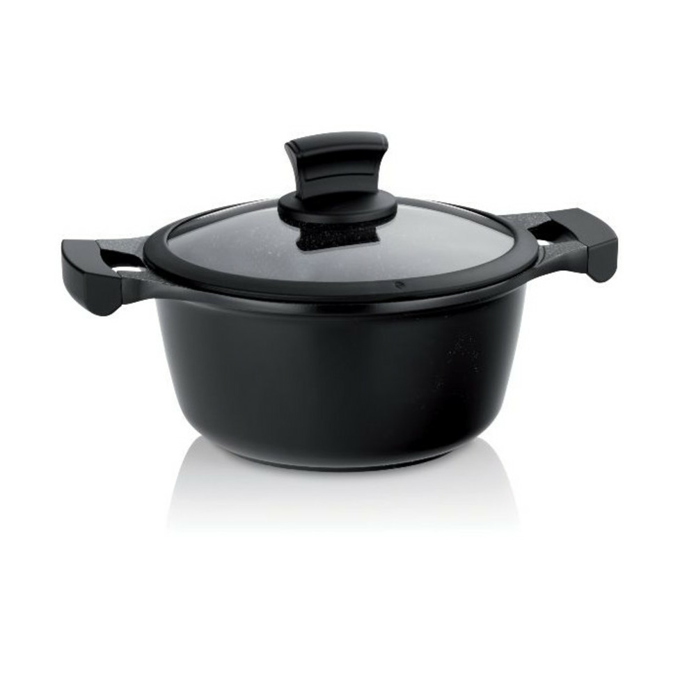 Faitout fonte d'aluminium 20cm avec couvercle - 12218