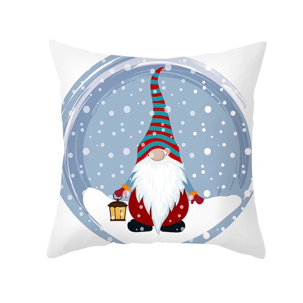 Housse de coussin de noël - lutin sous la neige