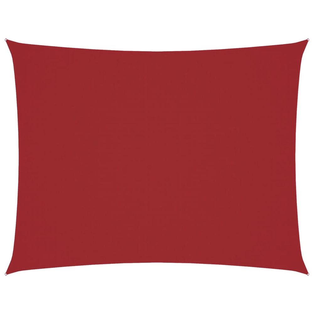 Voile de parasol tissu oxford rectangulaire 6x7 m rouge
