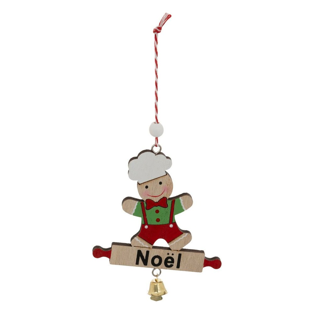 Sujet bois bonhomme pain d'épice noël h.9cm