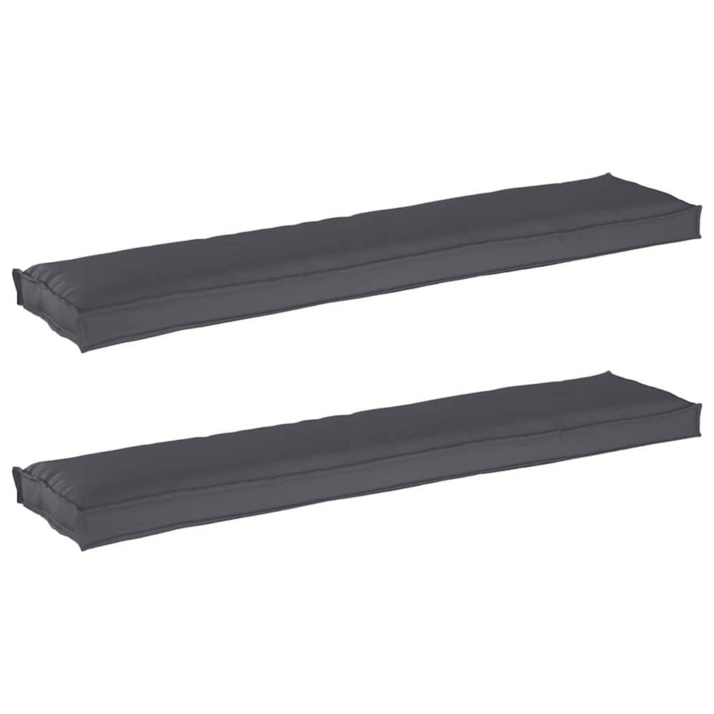 Set de coussins de palette 2 pcs anthracite 180 x 40 x 8 cm