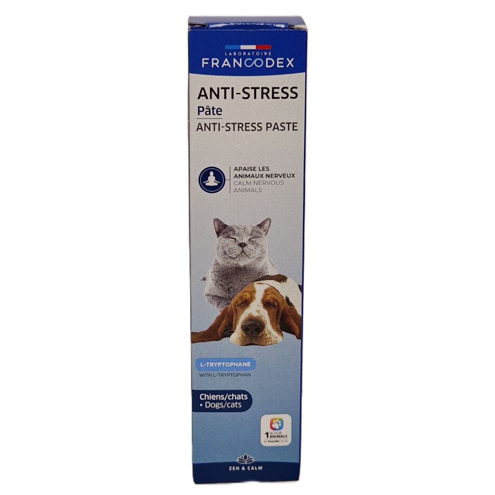 Pâte anti-stress pour chien et chat au l-tryptophane, tube de 100 g - franc