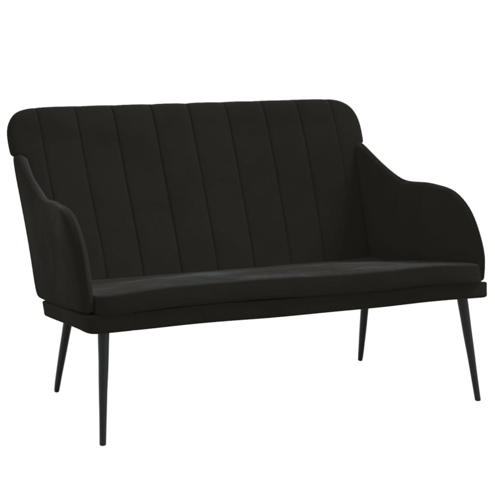 Banc noir 110x76x80 cm velours