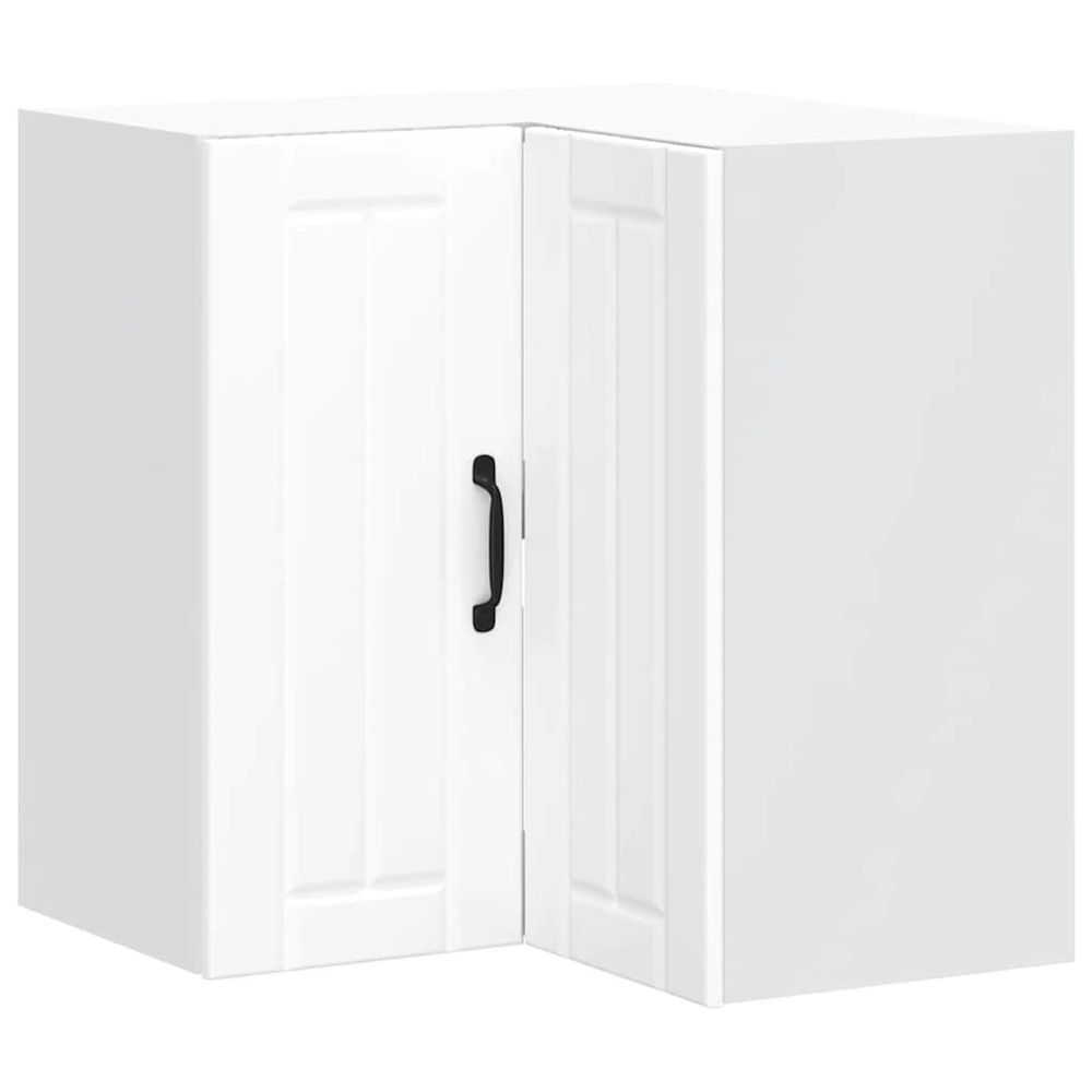 Armoire d'angle murale de cuisine lucca blanc bois d'ingénierie