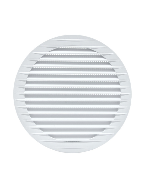 2 grille d'aération ronde encastrée avec moustiquaire ø150mm abs blanche