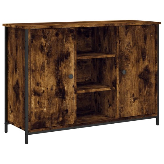 Buffet bahut commode armoire meuble de rangement organisateur cuisine salle de séjour salon 100 x 35 x 70 cm bois d'ingénieri