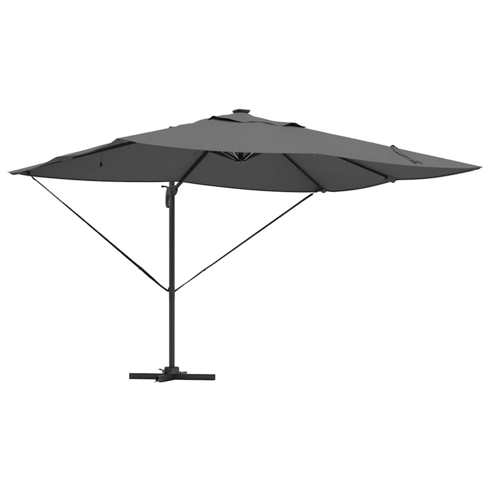 Parasol anthracite 352 x 251 x 265 cm polyester et aluminium