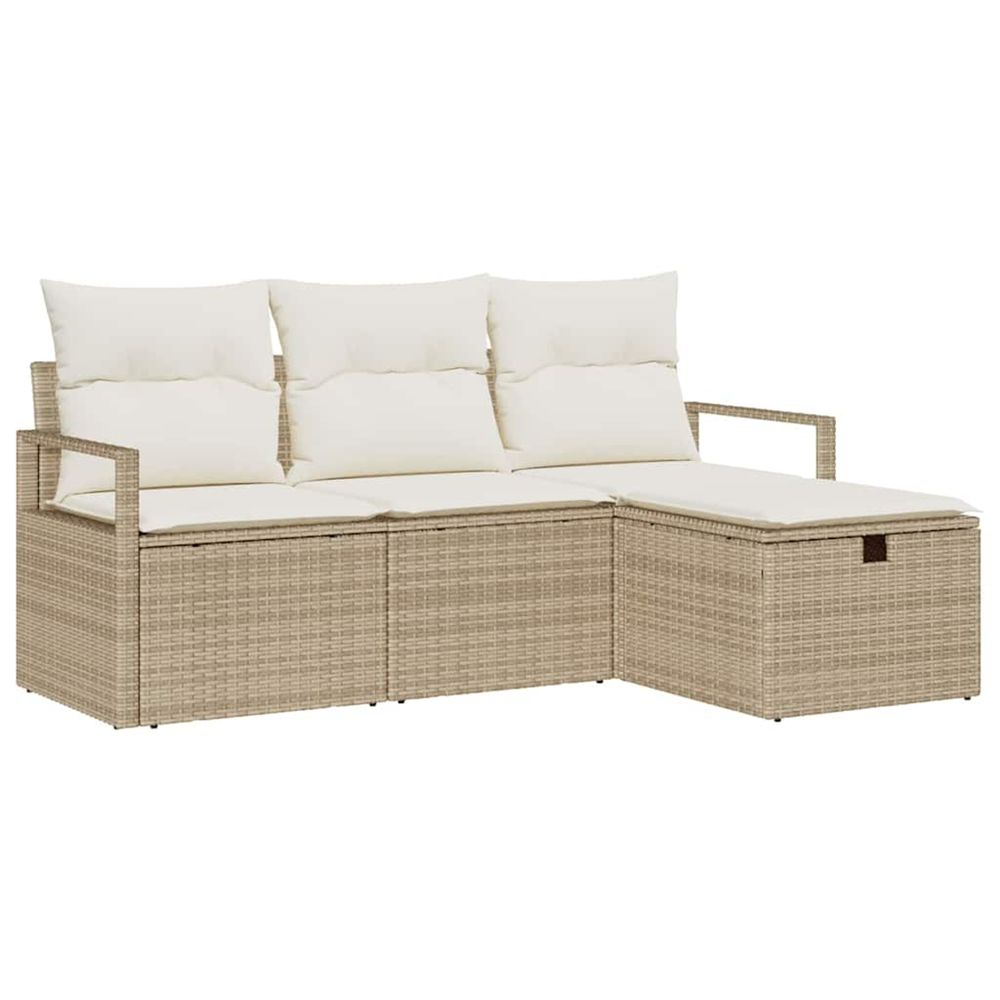 Ensemble de canapés 4 pc 4-nombre de places beige et crème