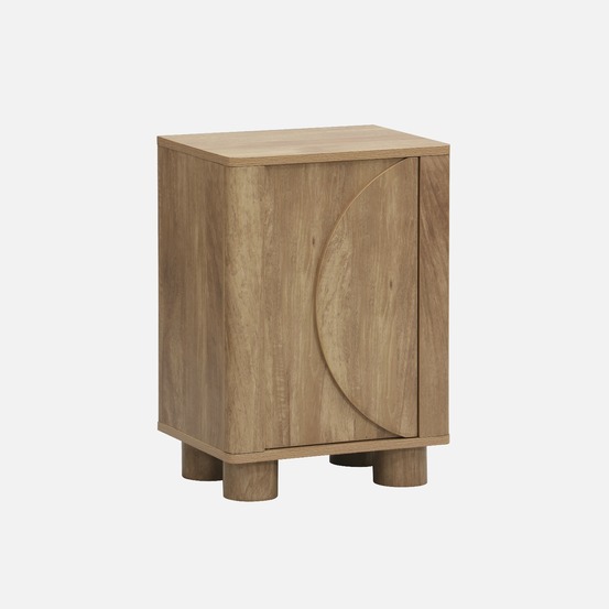 Table de chevet décor bois 1 porte réversible pondi