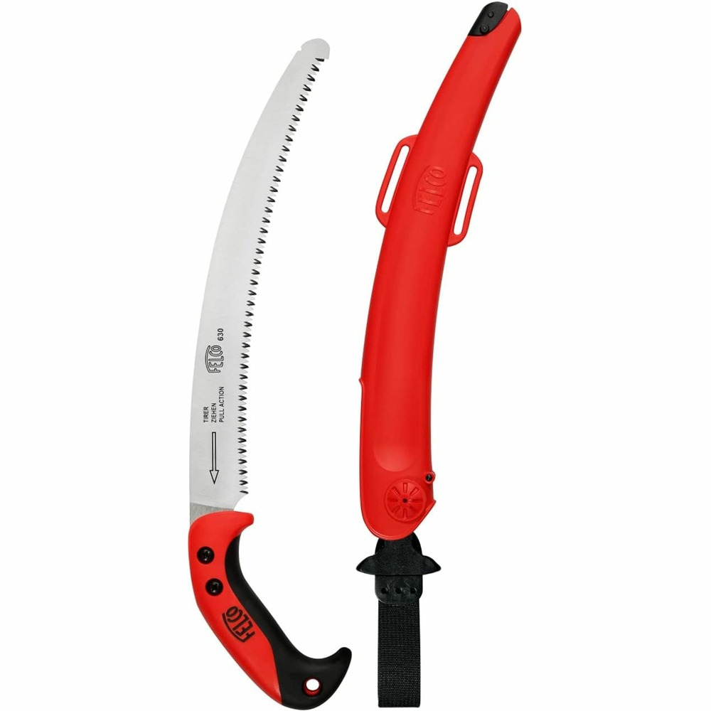 Felco scie à branches n° 630 (scie courbée à coupe tirante, lame 33 cm, coupe ø 120 mm, longueur 495 mm, incluant un étui)