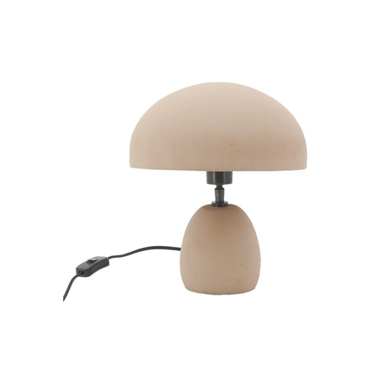 Lampe en argile taupe