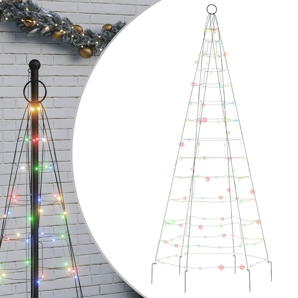 Sapin de noël à led 200 led coloré 180 cm