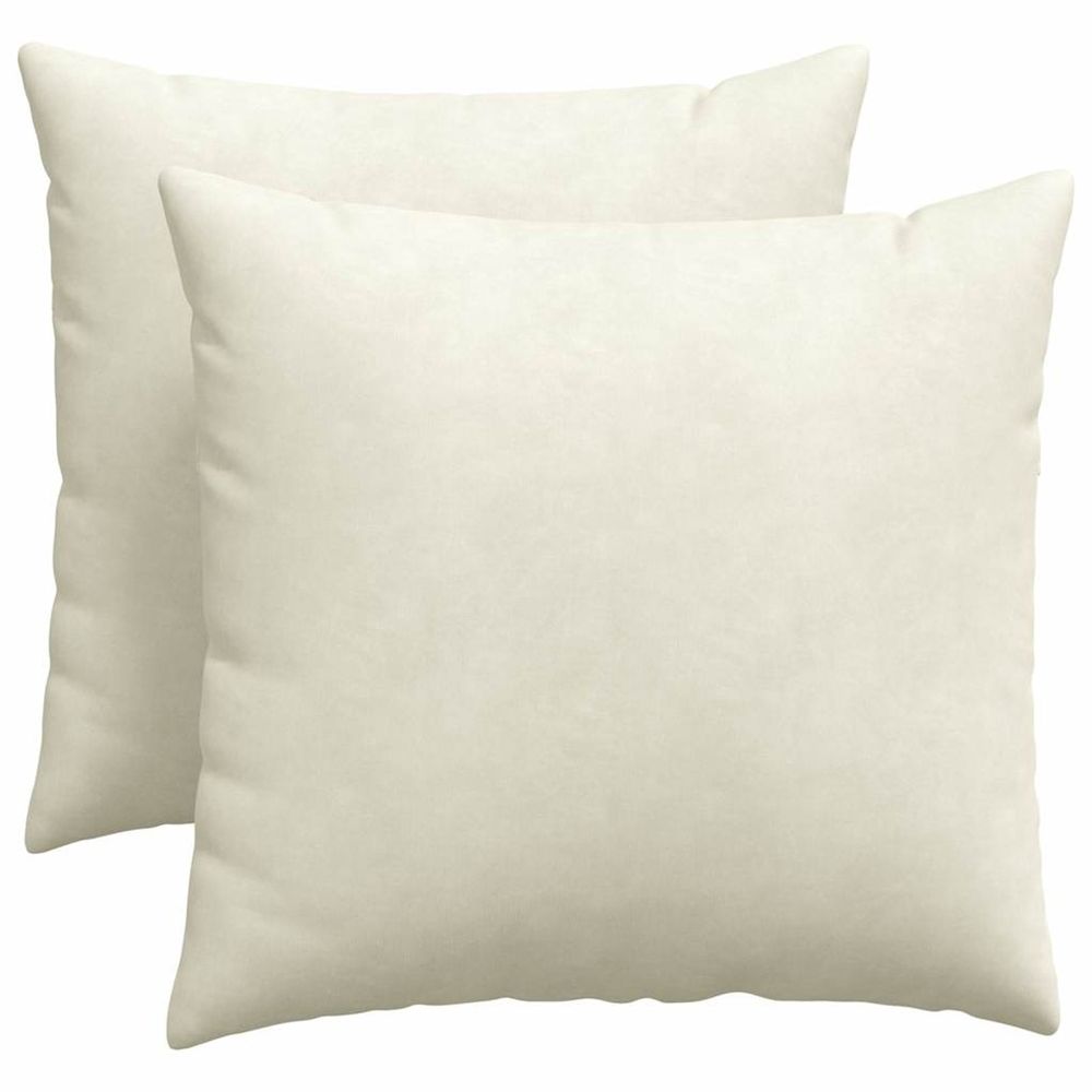 Coussins de canapé 2 pcs crème 50 x 50 cm