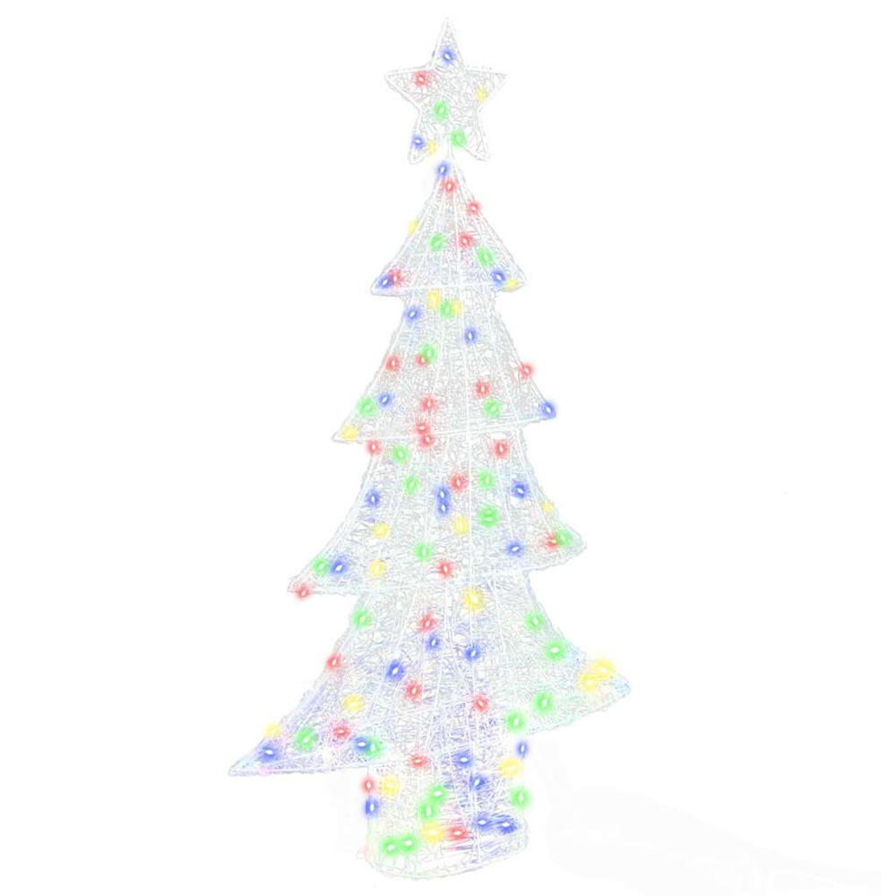 Sapin de noël avec 160 led multicolore 150 cm acrylique