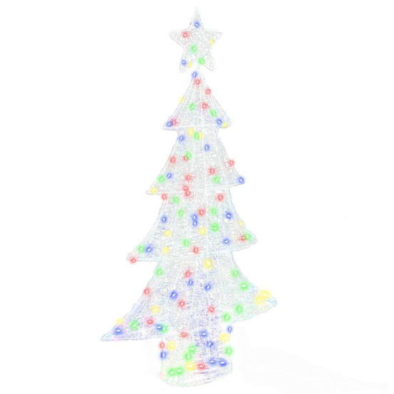 Sapin de noël avec 160 led multicolore 150 cm acrylique