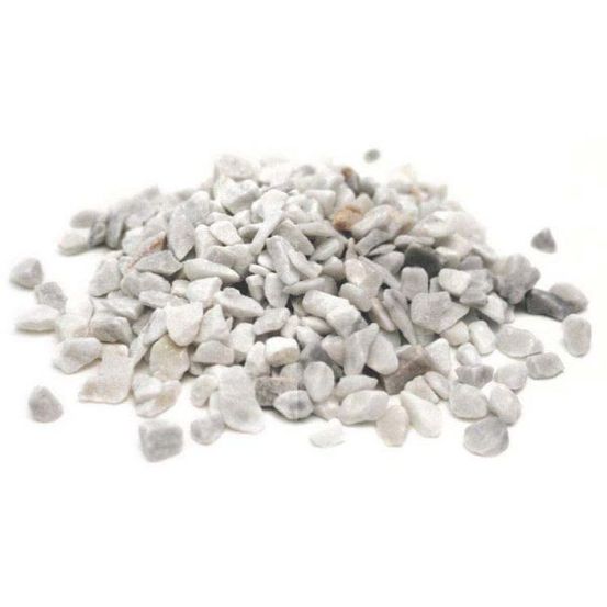Graviers marbre concassé blanc carrare 50 kg lot de 5