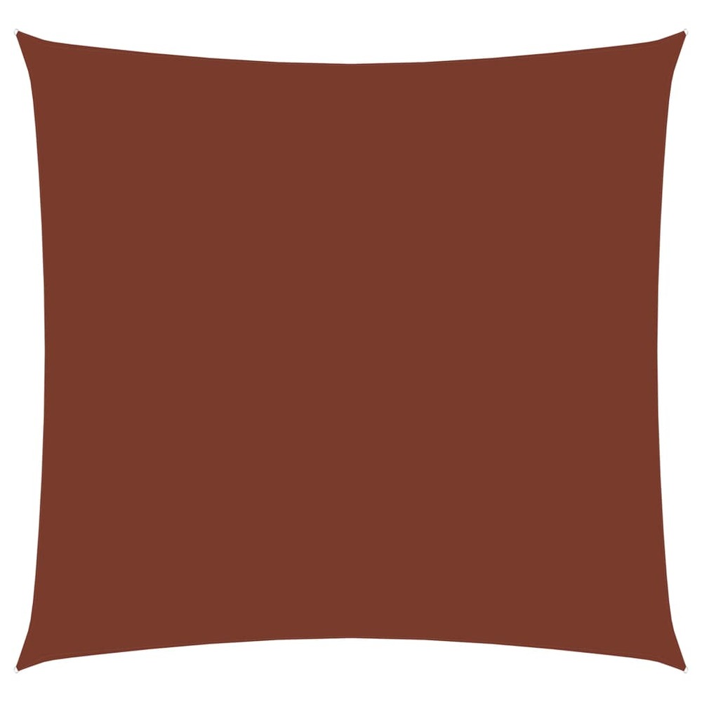 Voile toile d'ombrage parasol tissu oxford carré 4 x 4 m terre cuite