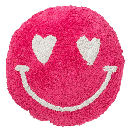 Coussin déco tufté smiley