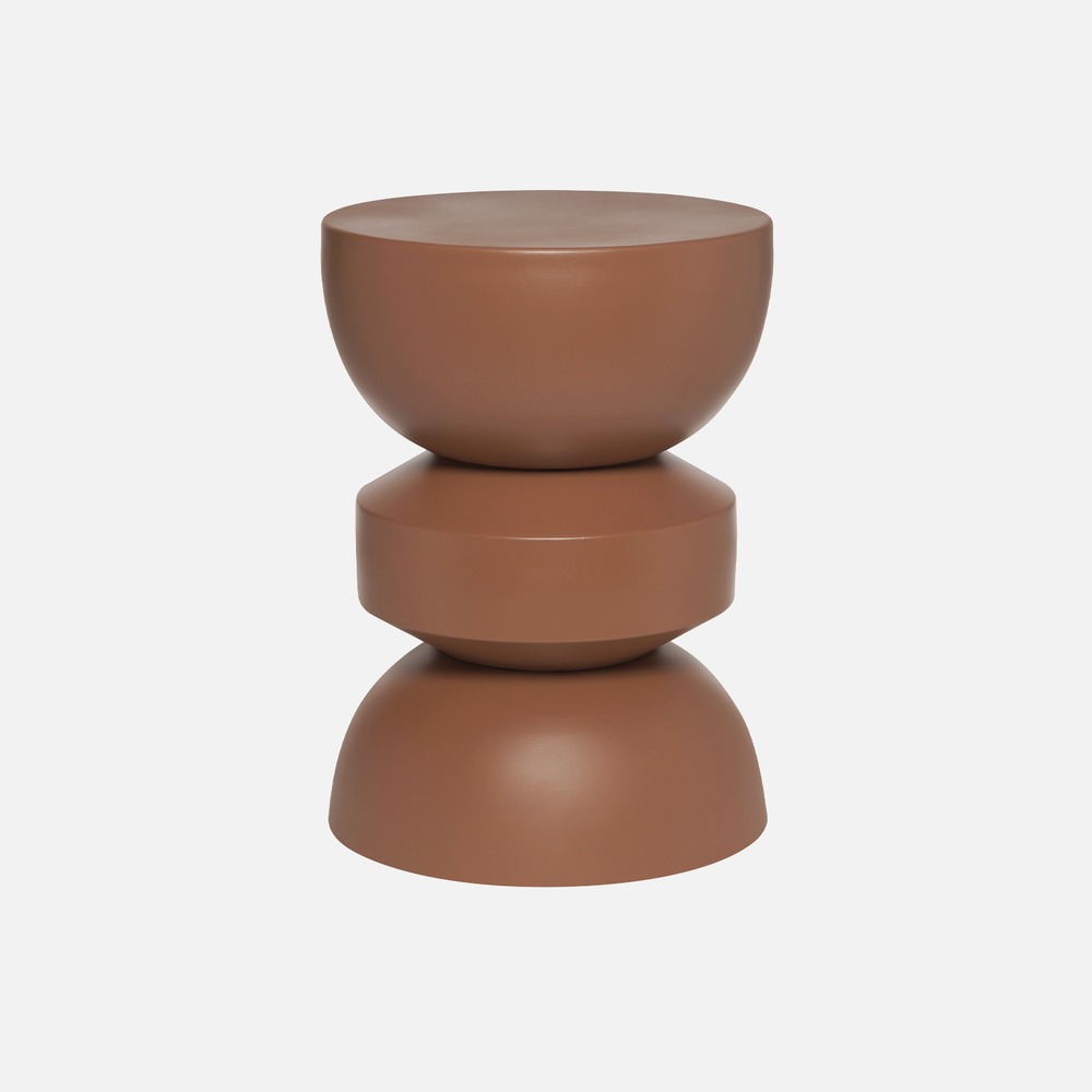 Table d'appoint, bout de canapé, table de chevet en métal, assa, ø32 x 43.5cm