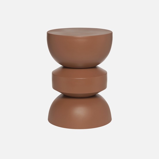 Table d'appoint, bout de canapé, table de chevet en métal, assa, ø32 x 43.5cm