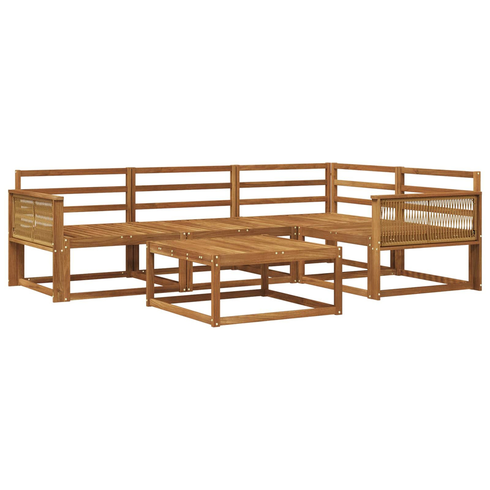 Ensemble de canapés d'extérieur 5 pcs naturel