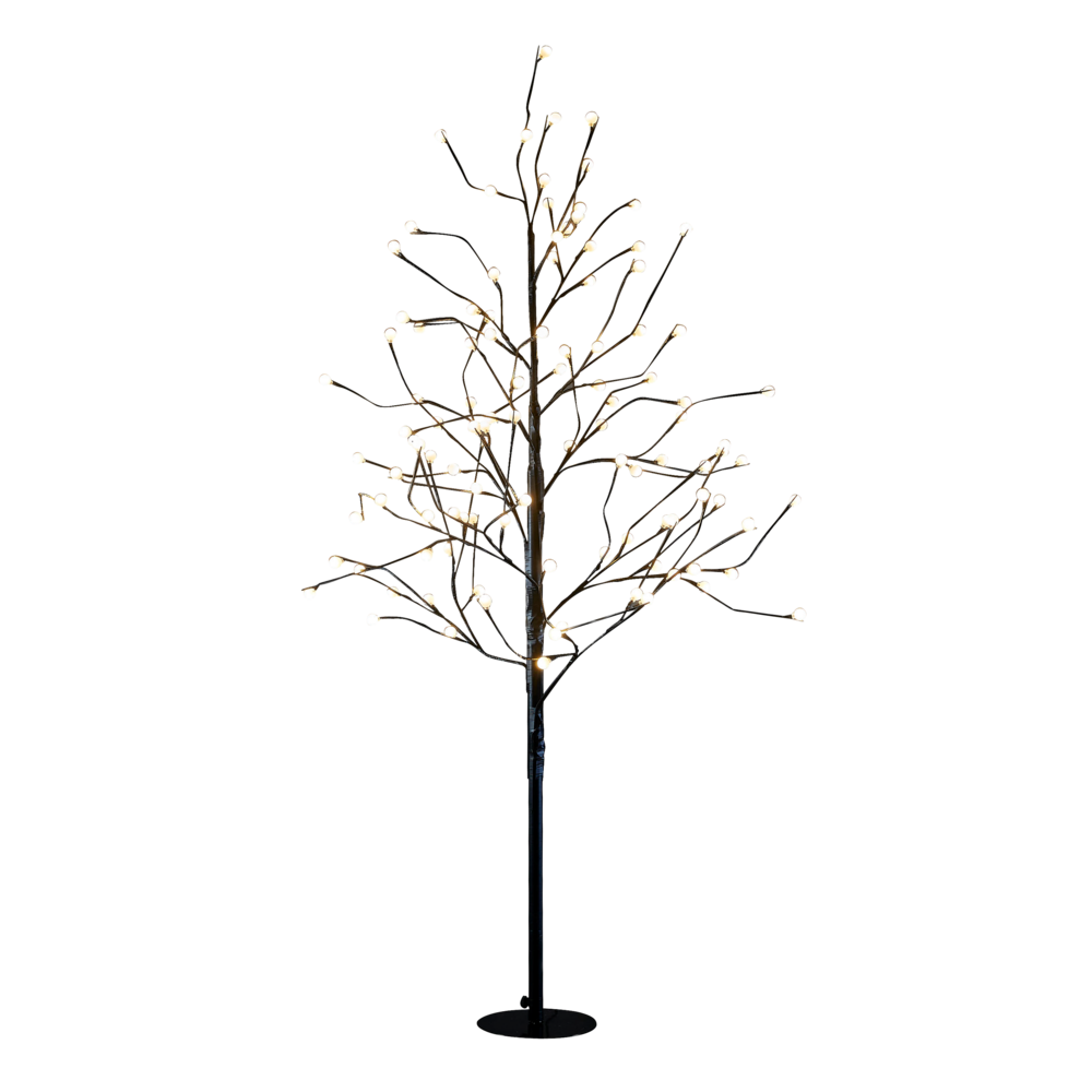 Luca lighting - arbre lumineux en métal noir 108 led h150